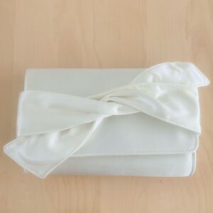 LULUS Crossbody Bag/ Clutch in Ivory with Bow Accents